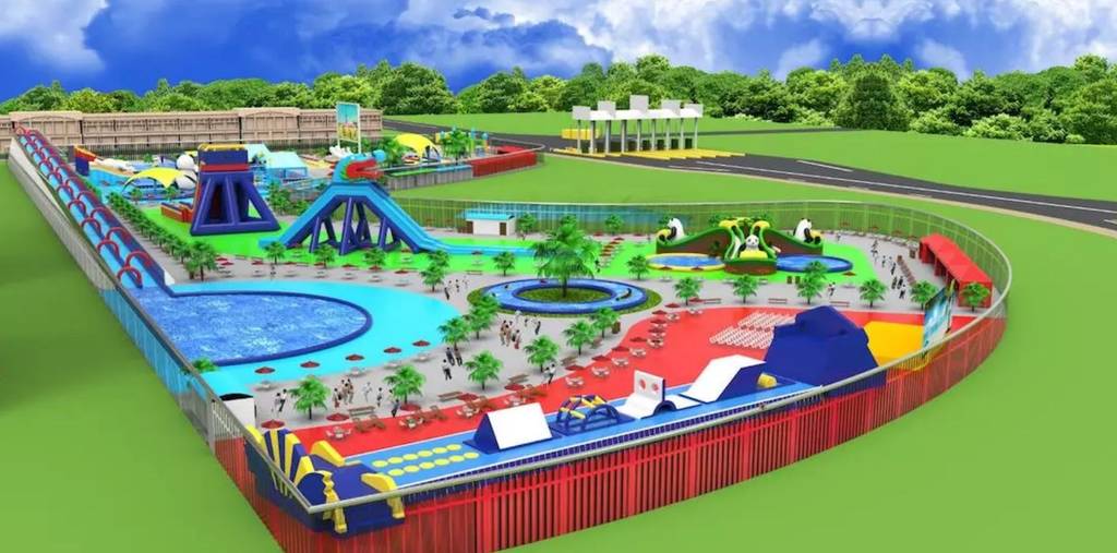 开心源水上充气乐园生产