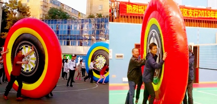 充气趣味运动会道具「巨轮滚滚」出租出售