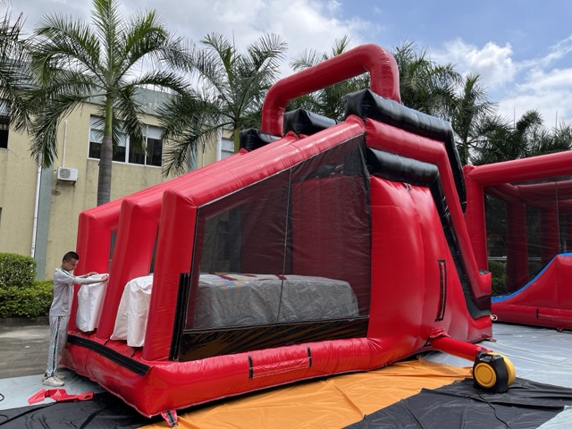 充气红良方跳床出售