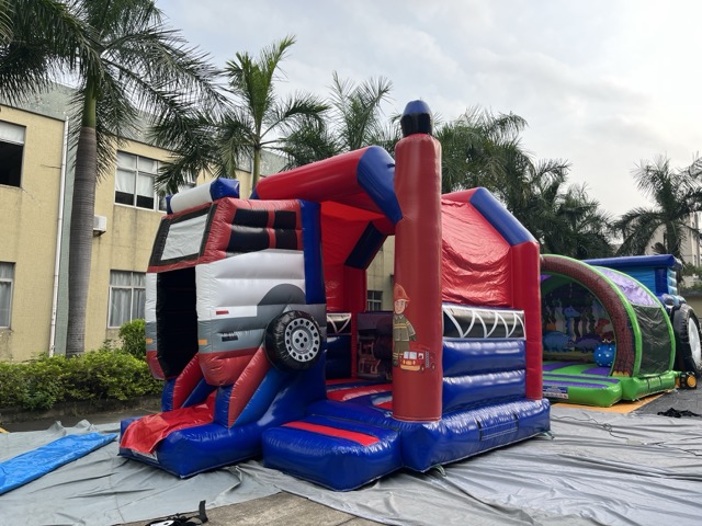 充气跳床消防主题