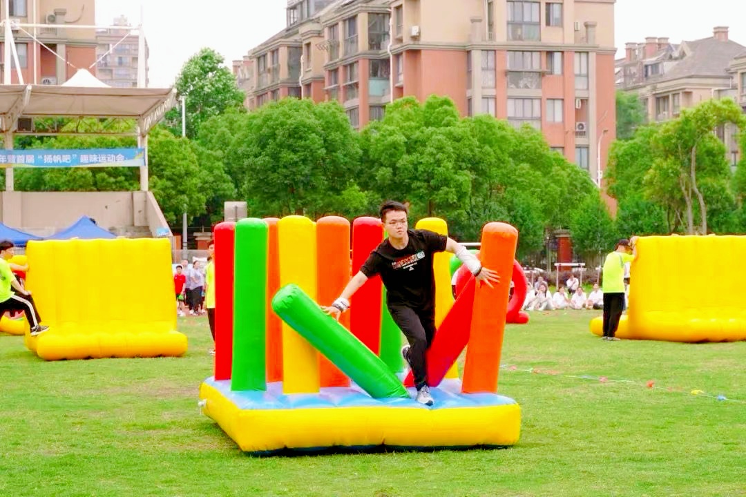 充气趣味运动会道具障碍-穿越丛林出租出售